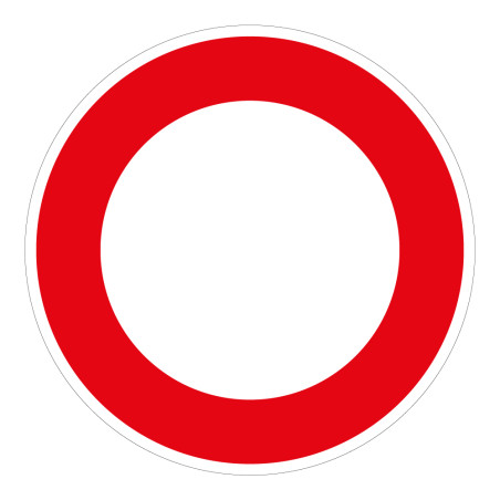 Panneau B0 Interdit à la Circulation - Conforme NF
