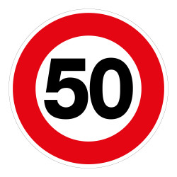 Panneau B14 Limitation 50 km/h Classe I NF