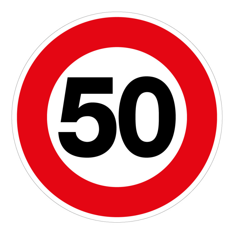 Panneau B14 Limitation 50 km/h Classe I NF