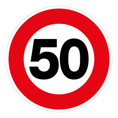 Panneau B14 Limitation 50 km/h Classe I NF