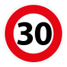 Panneau B14 Vitesse limitée 30 km/h - Aluminium Galvanisé