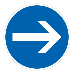Panneau B21.1 Obligation de Tourner à Droite NF