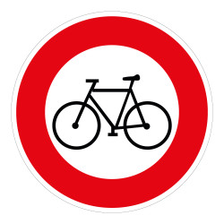 Panneau B9b Accès Interdit aux Cycles - NF