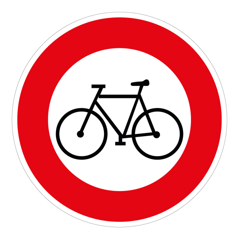 Panneau B9b Accès Interdit aux Cycles - NF
