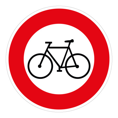 Panneau B9b Accès Interdit aux Cycles - NF