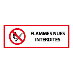 Panneau Flammes nues interdites P003 conforme ISO 7010