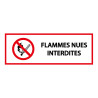 Panneau Flammes nues interdites P003 conforme ISO 7010