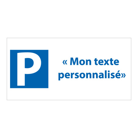 Panneau Parking personnalisable pré-perçé - 200x500 mm