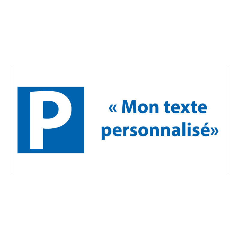 Panneau Parking à personnaliser - 200x400 mm - Aludibond