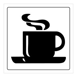 Panneau d'information - Cafétéria Tasse Chaude - Gravoply