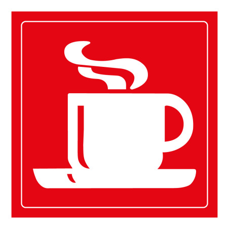Panneau d'information - Cafétéria Tasse Chaude - Gravoply