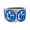 Rouleau de pictogrammes M013 - Visière de protection obligatoire