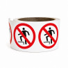 Rouleau de pictos - Interdiction de marcher - ISO 7010 - 250 ex