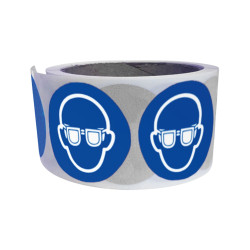 Rouleau de pictos - Lunettes protection obligatoires - M004