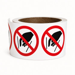 Rouleau de pictos Ne pas mettre les mains - ISO 7010 - 250 ex