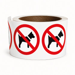 Rouleau pictos - Interdit aux chiens - P021 - ISO 7010 - 250 ex