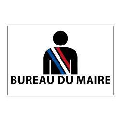 Panneau d'information - Pictogramme Bureau du Maire - 300 x 200 mm