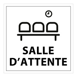 Panneau information - Salle d'attente - 250x250 mm - Vinyle/PVC