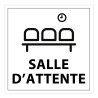 Panneau information - Salle d'attente - 250x250 mm - Vinyle/PVC