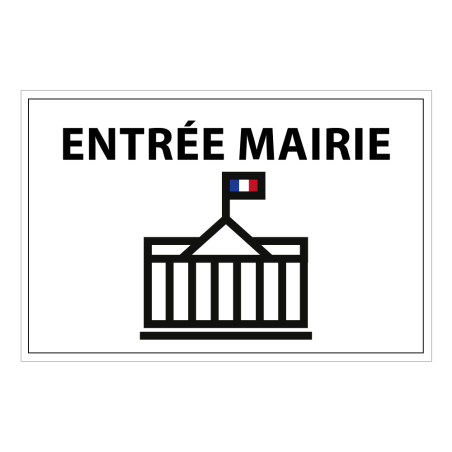 Signalétique d'accueil - Entrée mairie + symbole - 300x200 mm