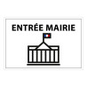 Signalétique d'accueil - Entrée mairie + symbole - 300x200 mm
