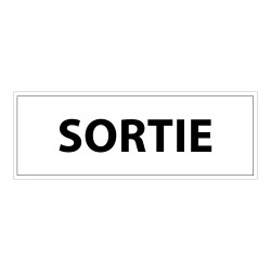 Signalétique d'information Entreprise - Sortie - 210 x 75 mm