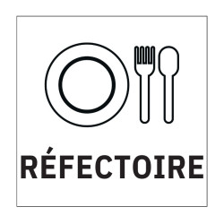Panneau d'information - Pictogramme réfectoire - 250 x 250 mm