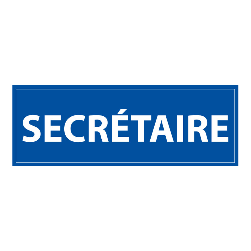 Panneau de signalisation - Pictogramme Secrétaire - 210 x 75 mm