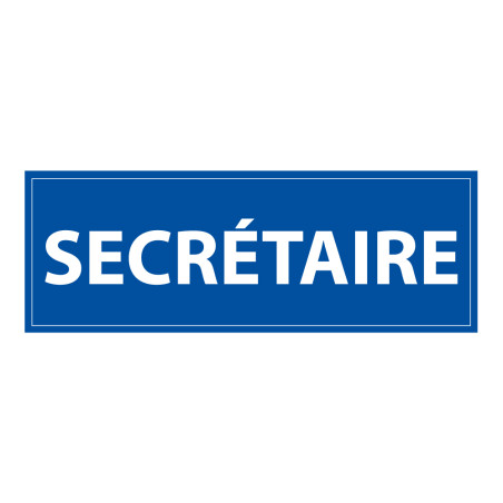 Panneau de signalisation - Pictogramme Secrétaire - 210 x 75 mm