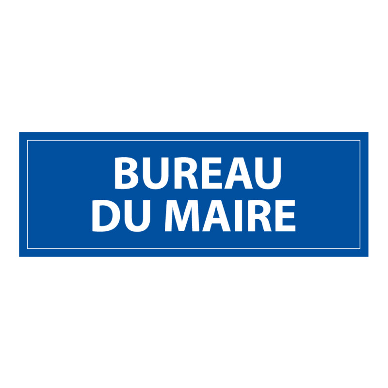 Signalétique d'information - "Bureau du maire" - 210 x 75 mm