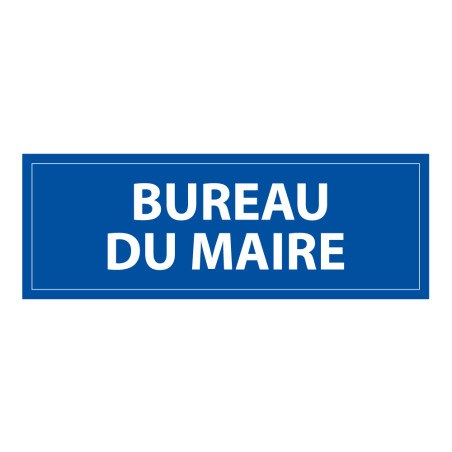 Signalétique d'information - "Bureau du maire" - 210 x 75 mm