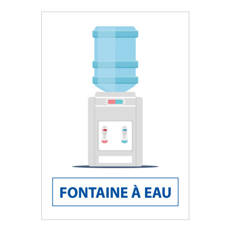 Signalétique d'information ERP - Pictogramme Fontaine à eau - Carré