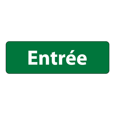Panneau signalétique d'accueil - Picto Entrée - Fixation adhésive