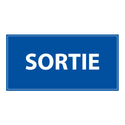 Panneau information - Signalisation Sortie - Dibond - 200 x 400 mm