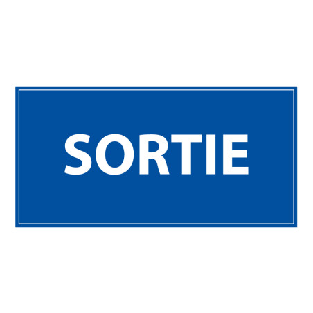 Panneau information - Signalisation Sortie - Dibond - 200 x 400 mm