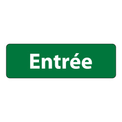 Panneau signalétique d'accueil - Picto Entrée - Fixation adhésive