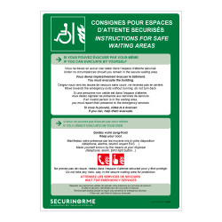 Poster - Consignes Espace d'Attente Sécurisé - A3 Plastifié