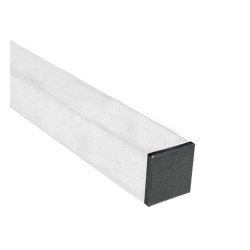 Poteau - Carré Laqué Blanc - 40x40 mm - Acier Galvanisé