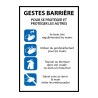 Panneau - Gestes Barrière consignes - Vinyle/PVC - A5/A4