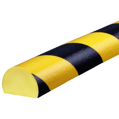 Butoir - Demi-cercle flexible jaune/noir - 1m - Polyuréthane