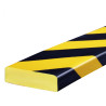 Butoir protection murale flexible jaune/noir – Longueur 1 m