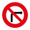 Panneau Prescription - Interdit de Tourner à droite - ISO 7010