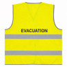 Gilet de sécurité EVACUATION jaune fluo haute visibilité