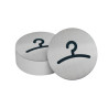 Pictogramme Vestiaire rond en aluminium brossé Ø83 mm