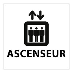 Panneau d Information - Pictogramme Ascenseur - 250 x 250 mm