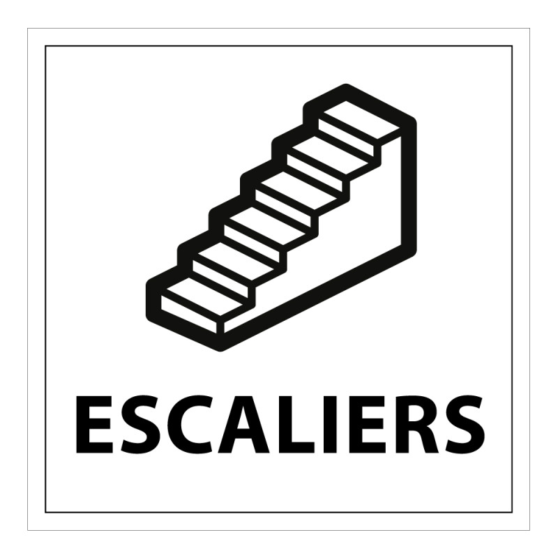 Panneau d'information - Pictogramme Escaliers - 250 x 250mm