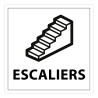 Panneau d'information - Pictogramme Escaliers - 250 x 250mm