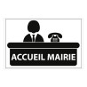 Panneau Mairie - Info Accueil Symbole - 300x200 mm Vinyle