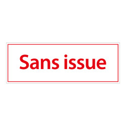 Panneau de signalétique - Picto Sans issue - 210 x 75 mm