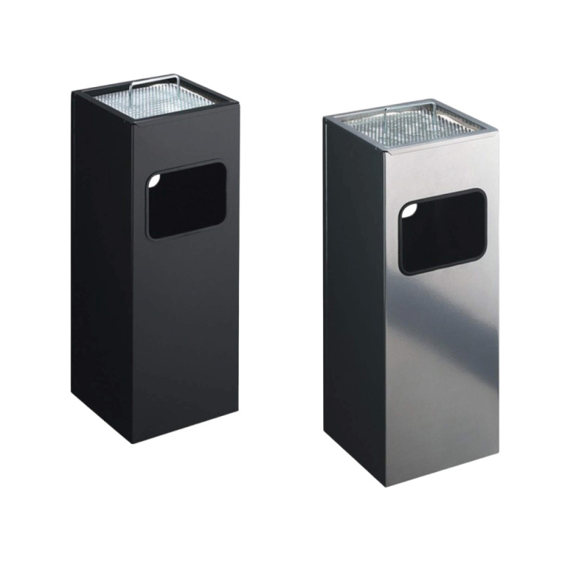 Cendrier poubelle - Corbeille 17L & Cendrier 2L - 620x250mm
